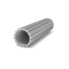 Verdrängte geriffelte Aluminiumrohr-Profile mahlen Durchmesser-Hitze-Rohr des Ende54mm